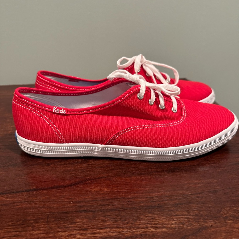 Red Canvas Keds Champion Sneakers